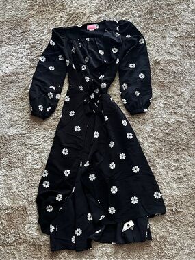 kate spade Black Dress with White Floral Accent